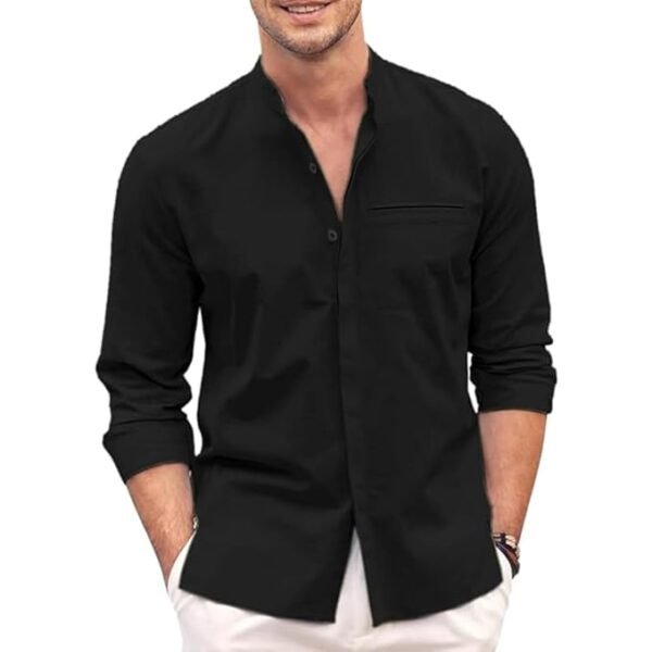 Bellstone Men's Solid Regular Fit Shirt - Image 5
