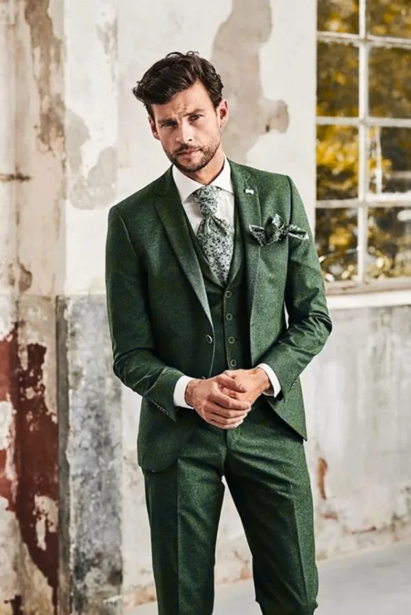 MY'S Men's Suit Slim 3-Piece Suit Blazer Party Jacket Vest & Pants