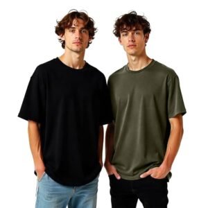 NOBERO Men's Oversized Solid Loose fit Heavy Cotton T-Shirt