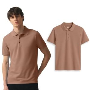 NOBERO Men's Cotton Solid Regular Fit Polo Shirt