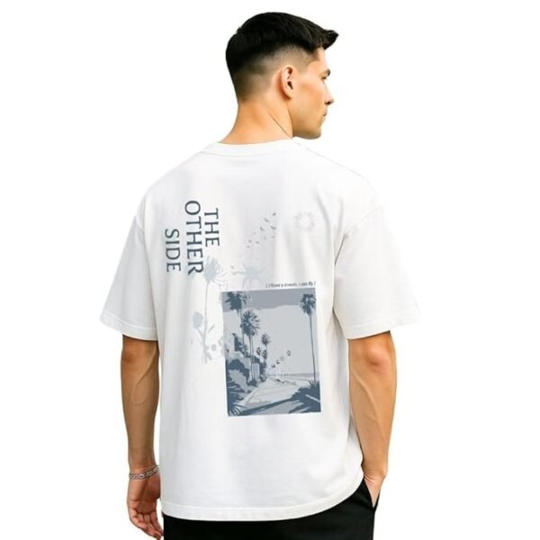 NOBERO Men's Cotton Oversized Fit Graphic Print T-Shirt - Image 4