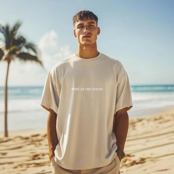 NOBERO Men's Cotton Oversized Fit T-Shirt - Image 3