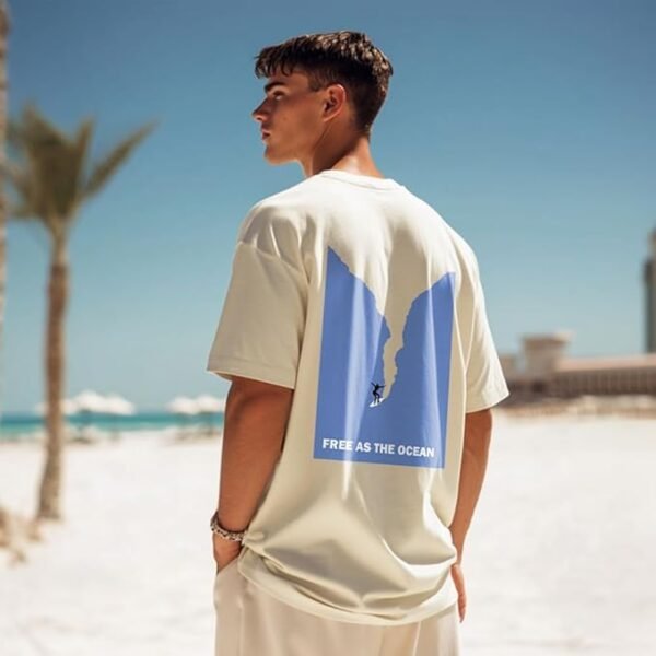 NOBERO Men's Cotton Oversized Fit T-Shirt - Image 4