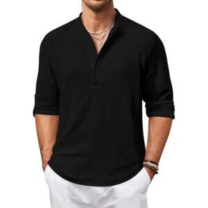 Bellstone Men's Solid Regular Fit Kurta Shirt