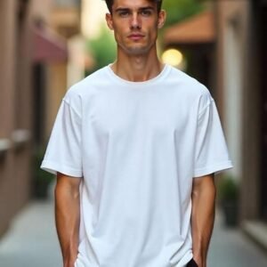 NOBERO Men's Cotton Oversized Fit Graphic Print T-Shirt