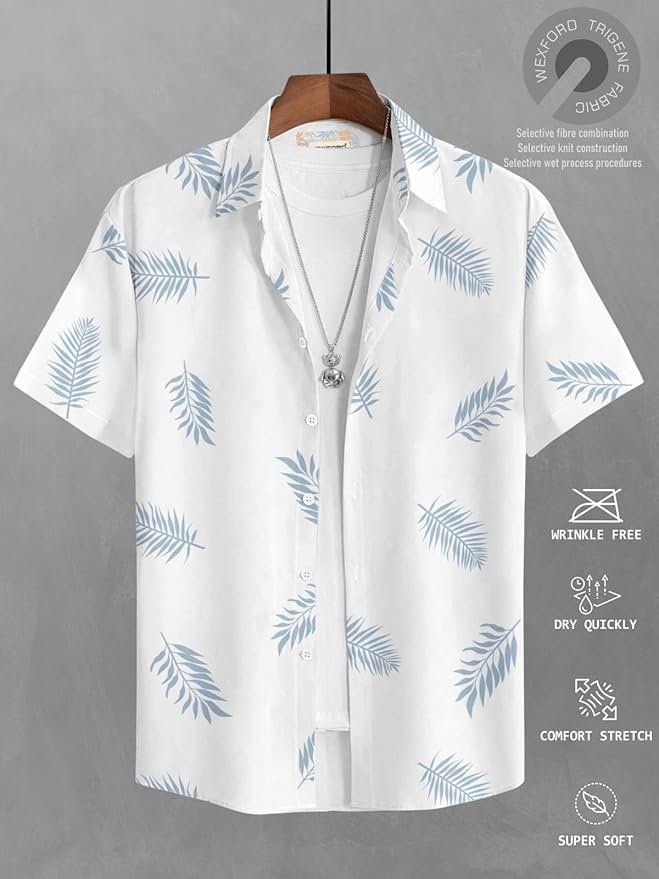 BULLMER Trendy Regular Fit Printed Causal Shirt for Men - Pack of 1