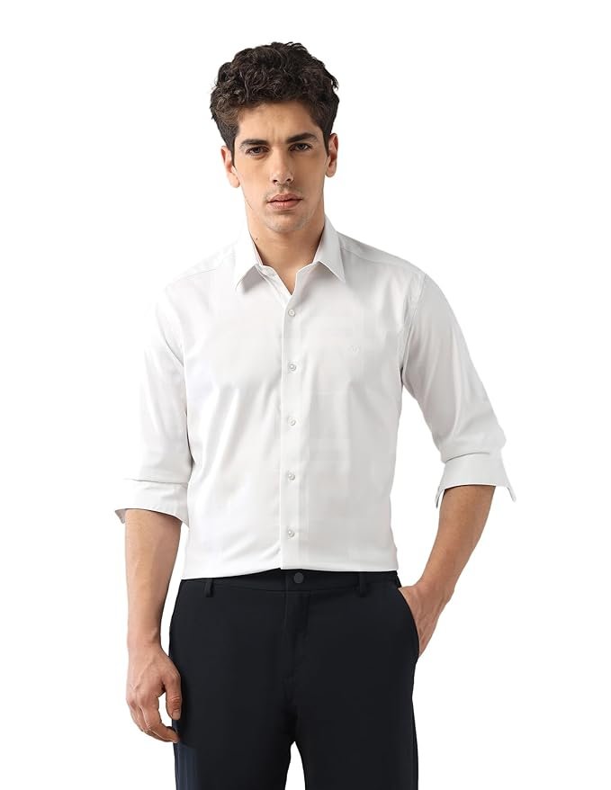 Arrow New York Men's Textured Manhattan Slim Fit Shirt