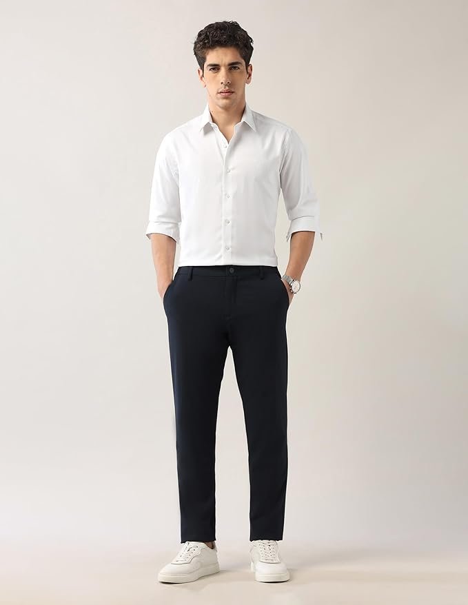 Arrow New York Men's Textured Manhattan Slim Fit Shirt - Image 4