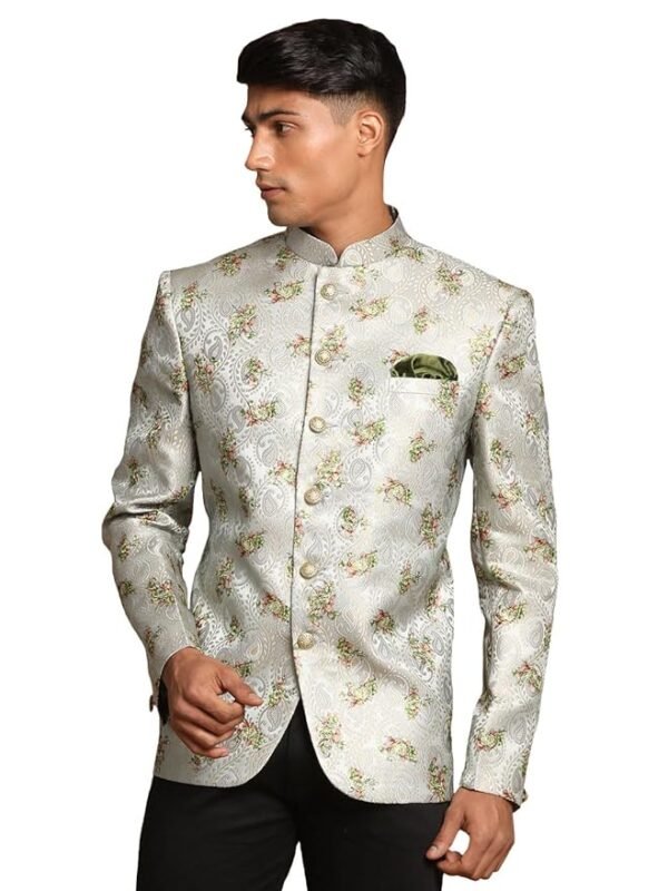 VASTRAMAY Men's Green Jodhpuri