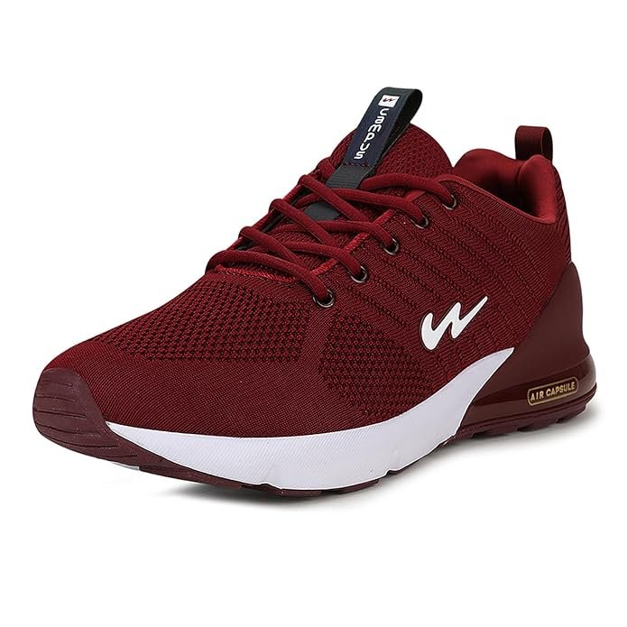 Campus Men's Burgandy/White Running Shoes