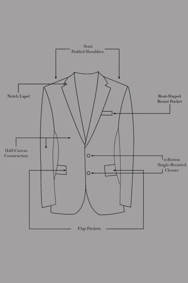 Asphalt Brown Crushed Velvet Suit - Image 7